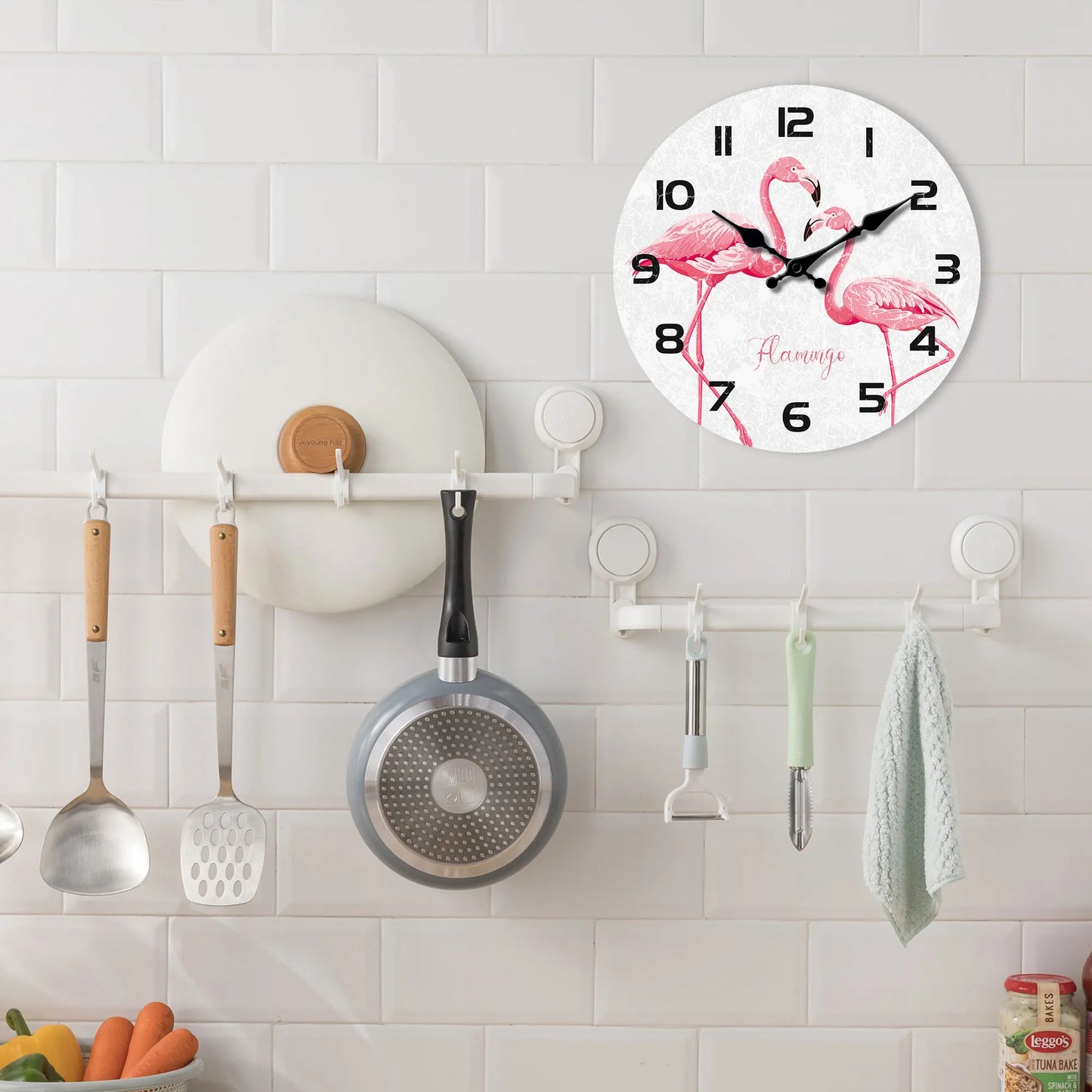 Horloge Murale Design  Flamants Roses