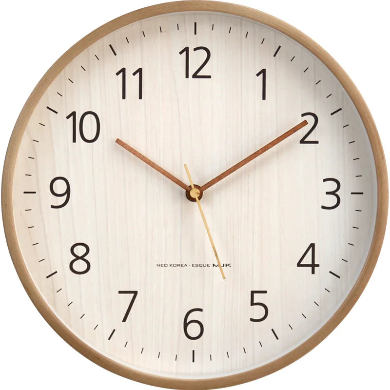 Horloge Murale Moderne  Bois Épuré