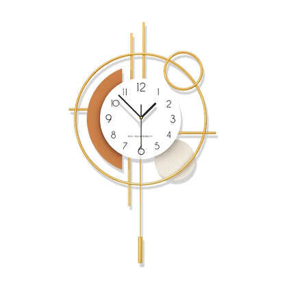 Horloge Pendule ModerneÉlégante en Bois Silencieuse au Design Raffiné