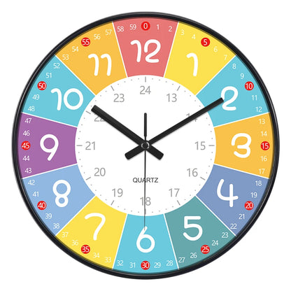 Horloge Murale Silencieuse  Éducation Enfant Non Ticking