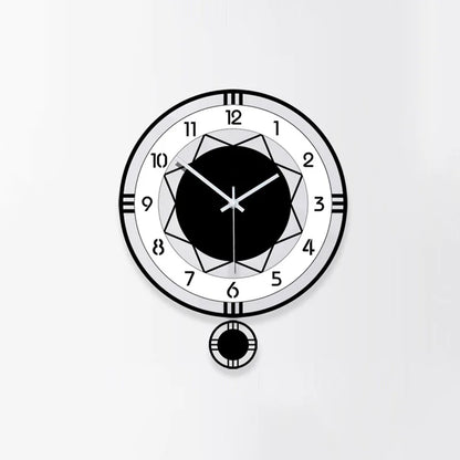 Horloge Murale SilencieuseStyle Minimaliste Pivotant Circulaire