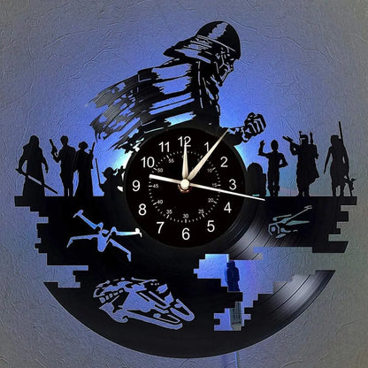 Horloge Murale LED Design  Science-Fiction Vinyle 7 Couleurs