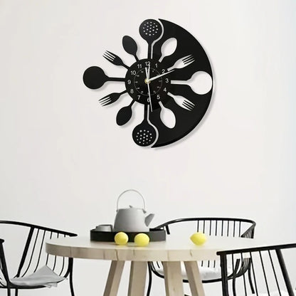 Horloge Murale Vintage  Vinyle Style Art Rétro Silencieuse