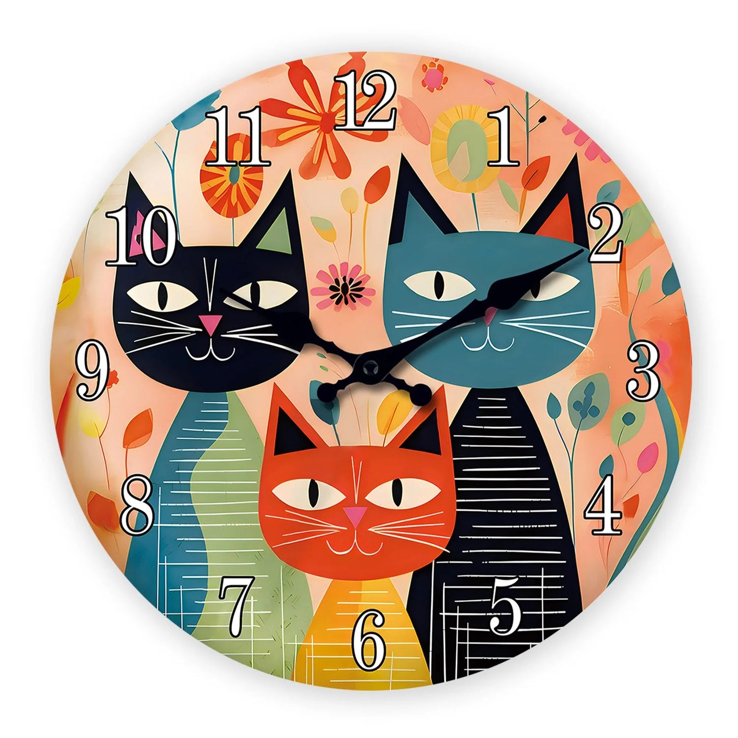 Horloge chat Couleur d'Automne — vue 3