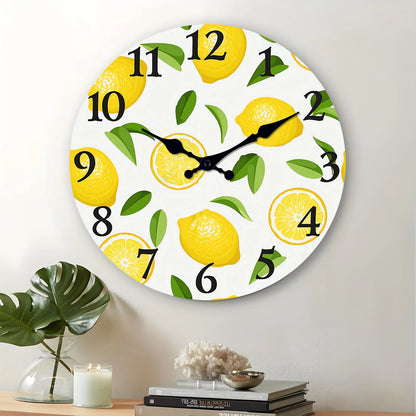Horloge Murale de Cuisine  Citrons Jaunes