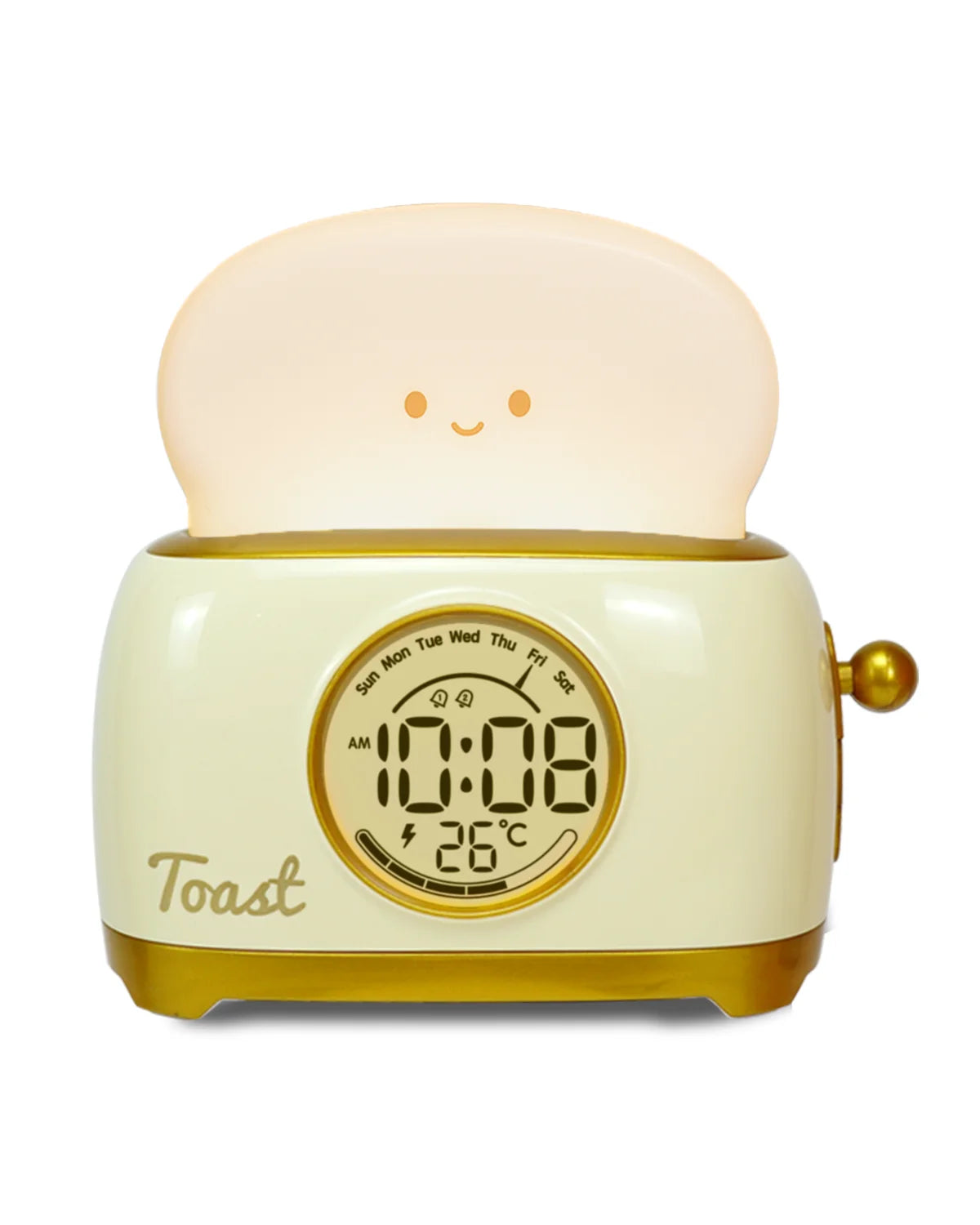 Horloge Murale DigitaleCadran à LED Design Enfantin avec Thermomètre