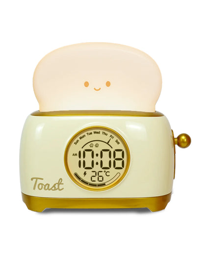 Horloge Murale DigitaleCadran à LED Design Enfantin avec Thermomètre