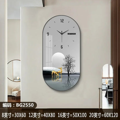 Horloge Murale Silencieuse Style Nordique en Bois Élégant 