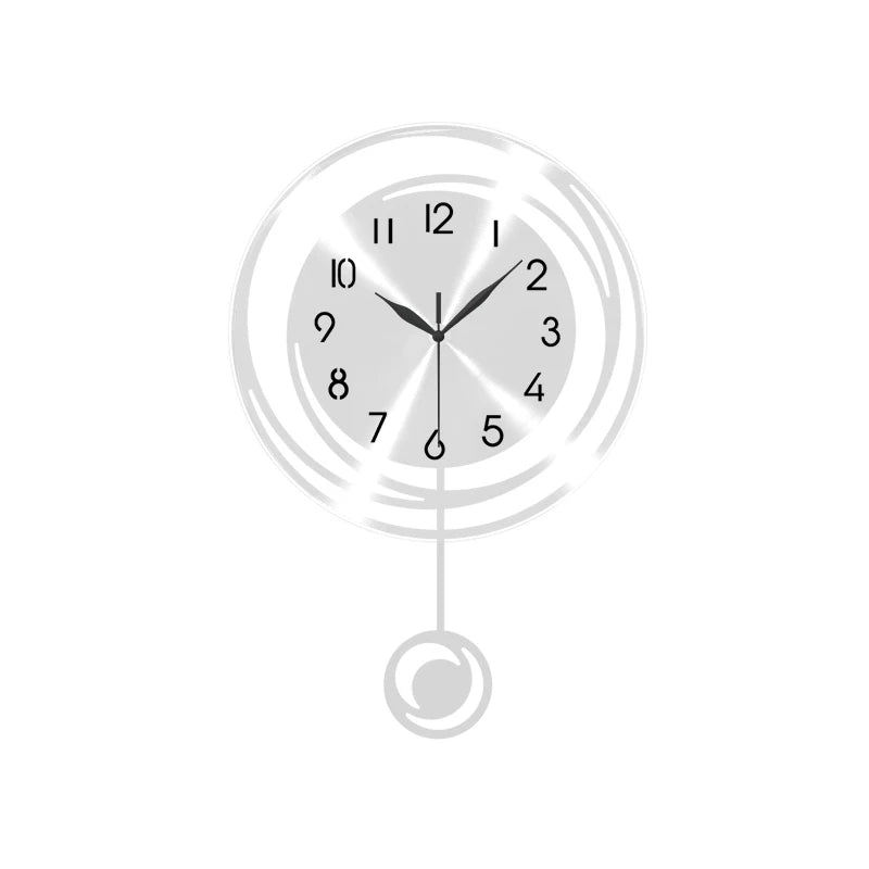 Horloge Murale SilencieuseDesign Rond avec Chiffres Arabes