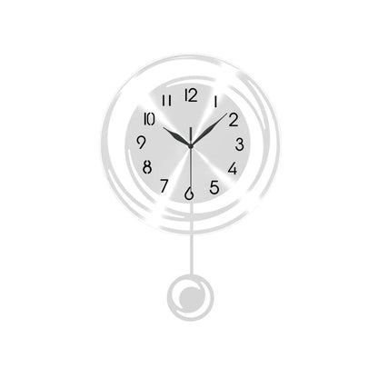 Horloge Murale SilencieuseDesign Rond avec Chiffres Arabes