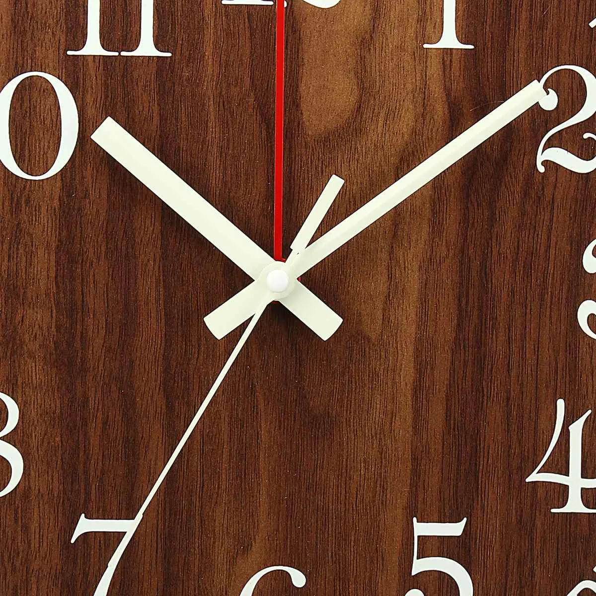 Horloge Sans Tic Tac Lumineuse Bois Style Nordique