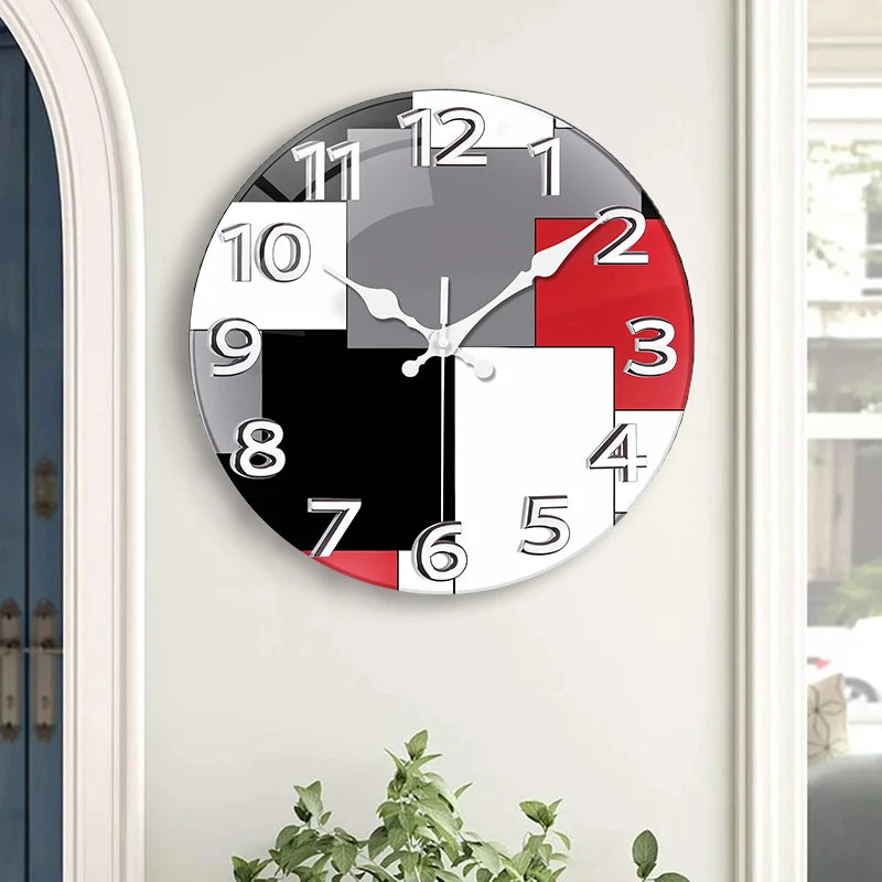 Horloge Murale SilencieuseDesign Bois Style Art Créatif