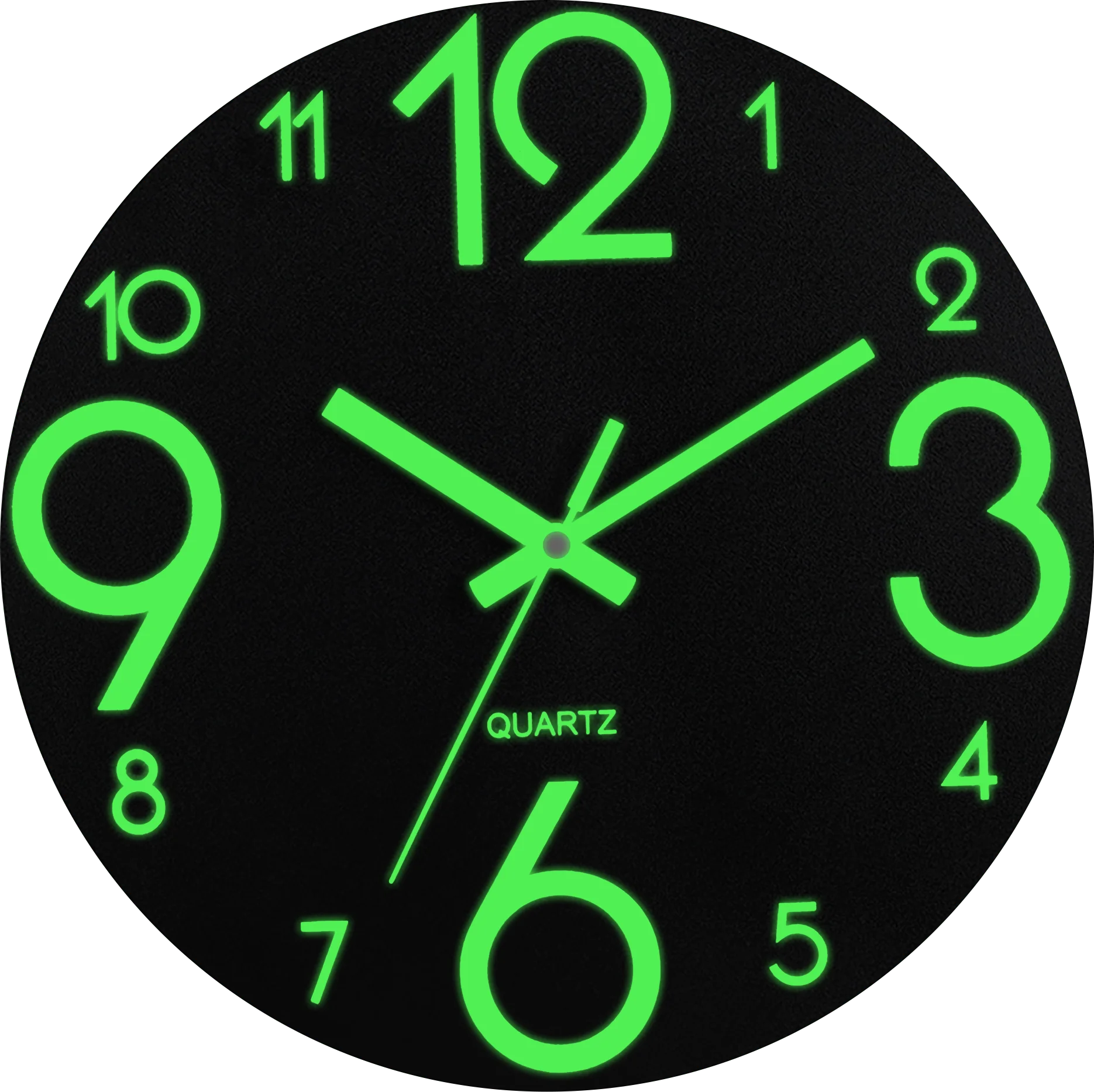 Horloge Murale Originale Ronde  Chiffres Lumineux