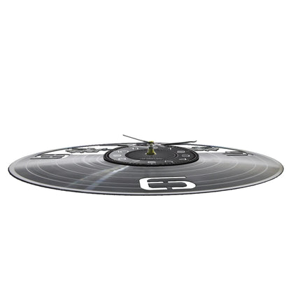 Horloge Murale LED Design  Hélicoptère 3D Vinyle Noir