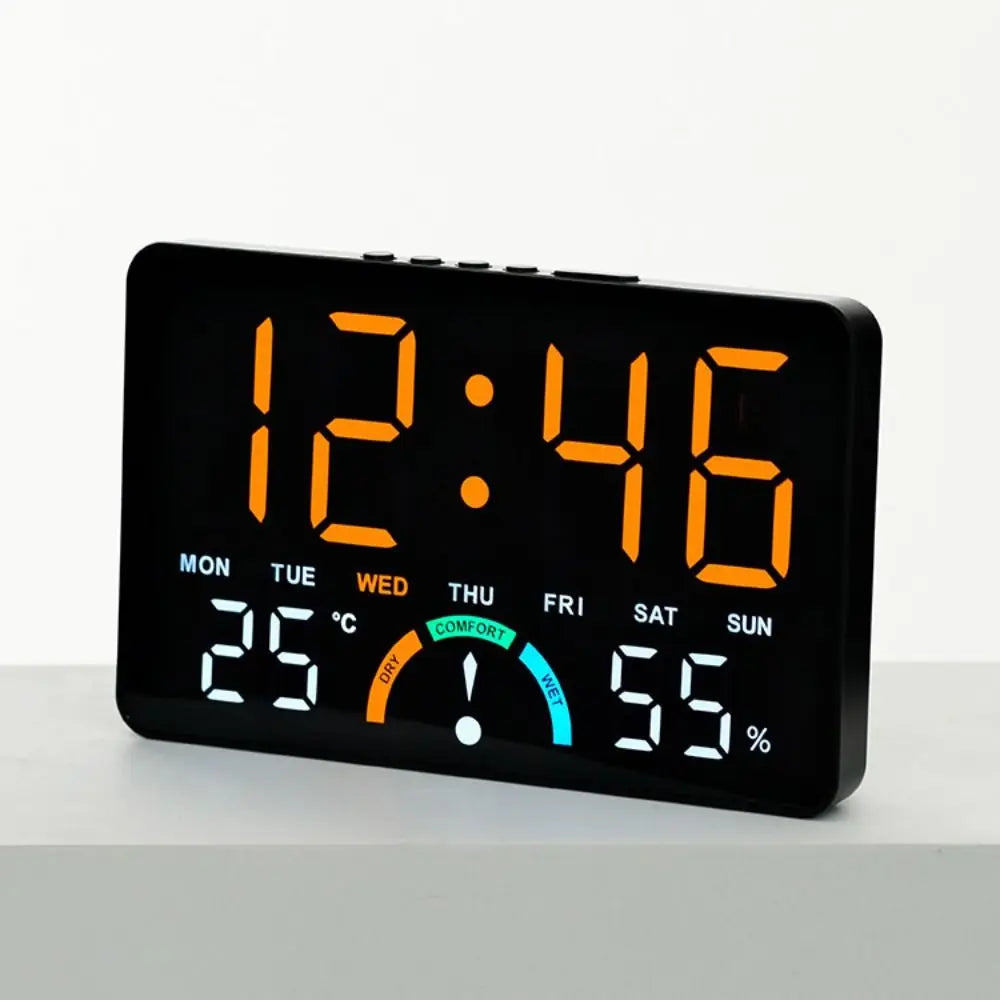 Horloge Murale Digitale  LED Multifonction Date et Température
