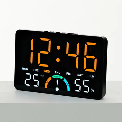Horloge Murale Digitale  LED Multifonction Date et Température
