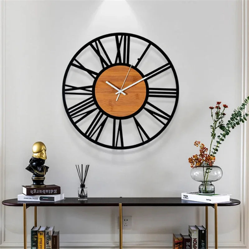 Grande Horloge Murale  Vintage Industrielle  60cm