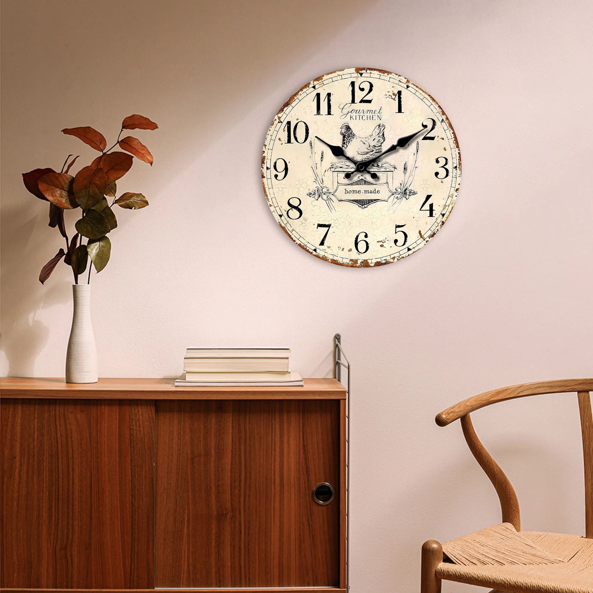 Horloge Murale Vintage  Poule Campagnarde