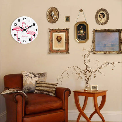 Horloge Murale Design  Flamants Roses
