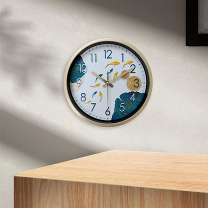 Horloge Décoration Murale  Carpes Koï Lotus