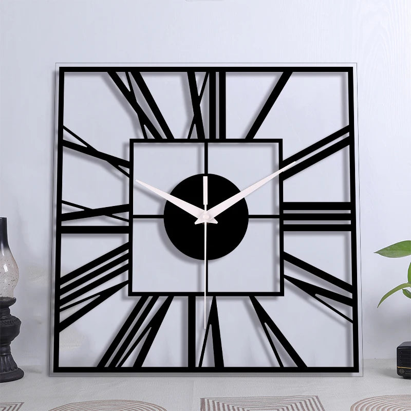 Horloge Carrée Chiffres Romains