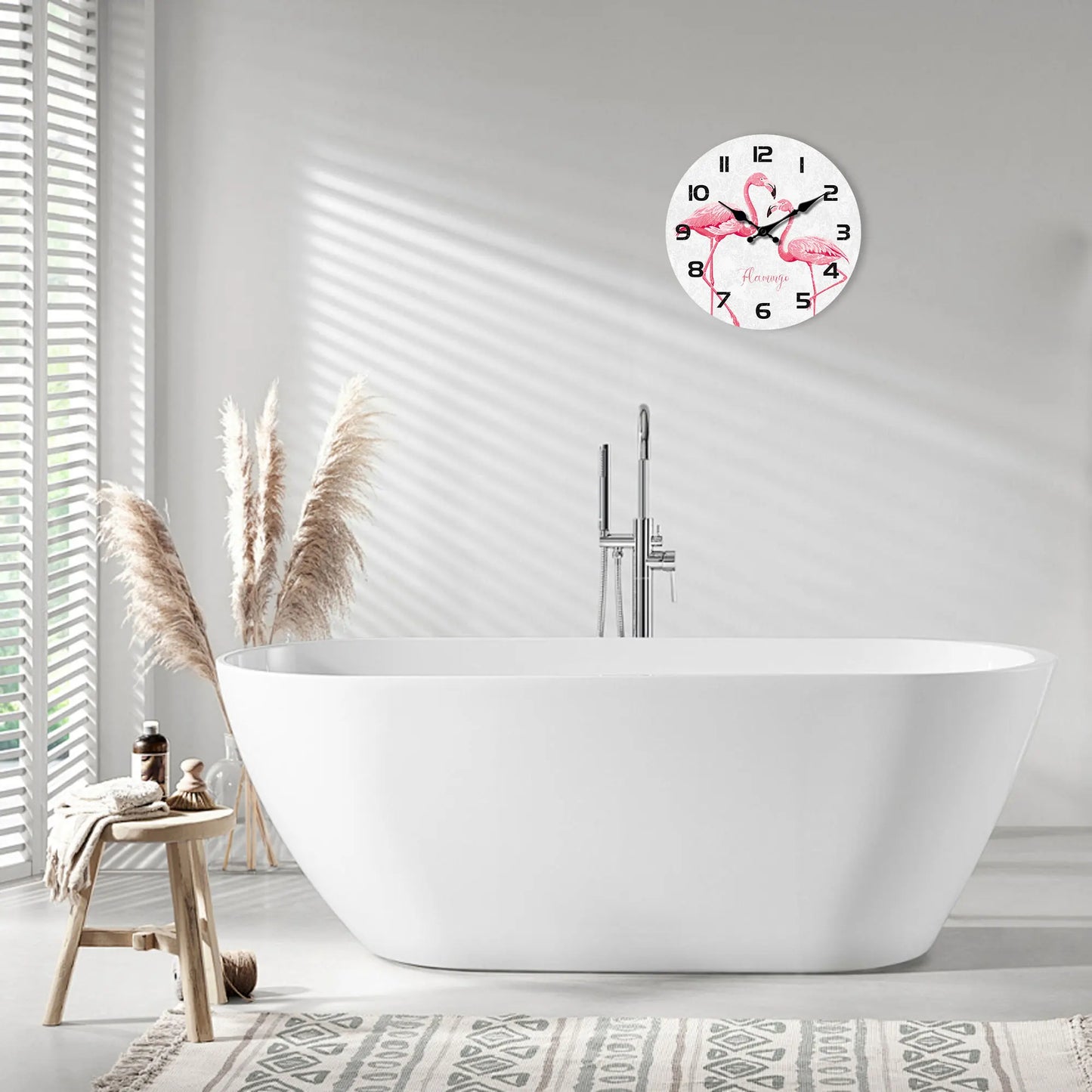 Horloge Murale Design  Flamants Roses