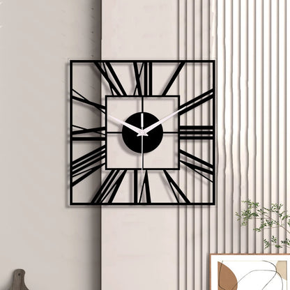 Horloge Carrée Chiffres Romains