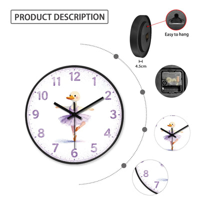 Horloge Murale Design  Cygne Ballet