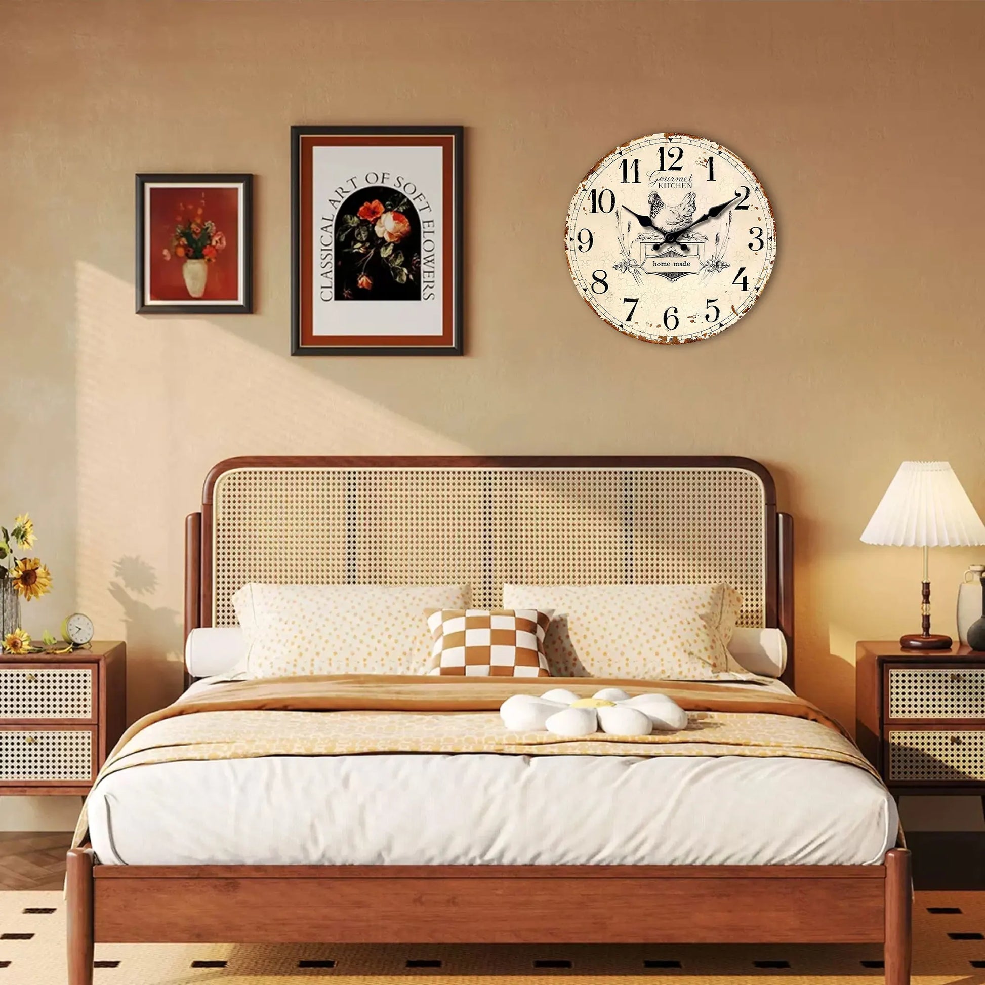 Horloge Murale Vintage  Poule Campagnarde