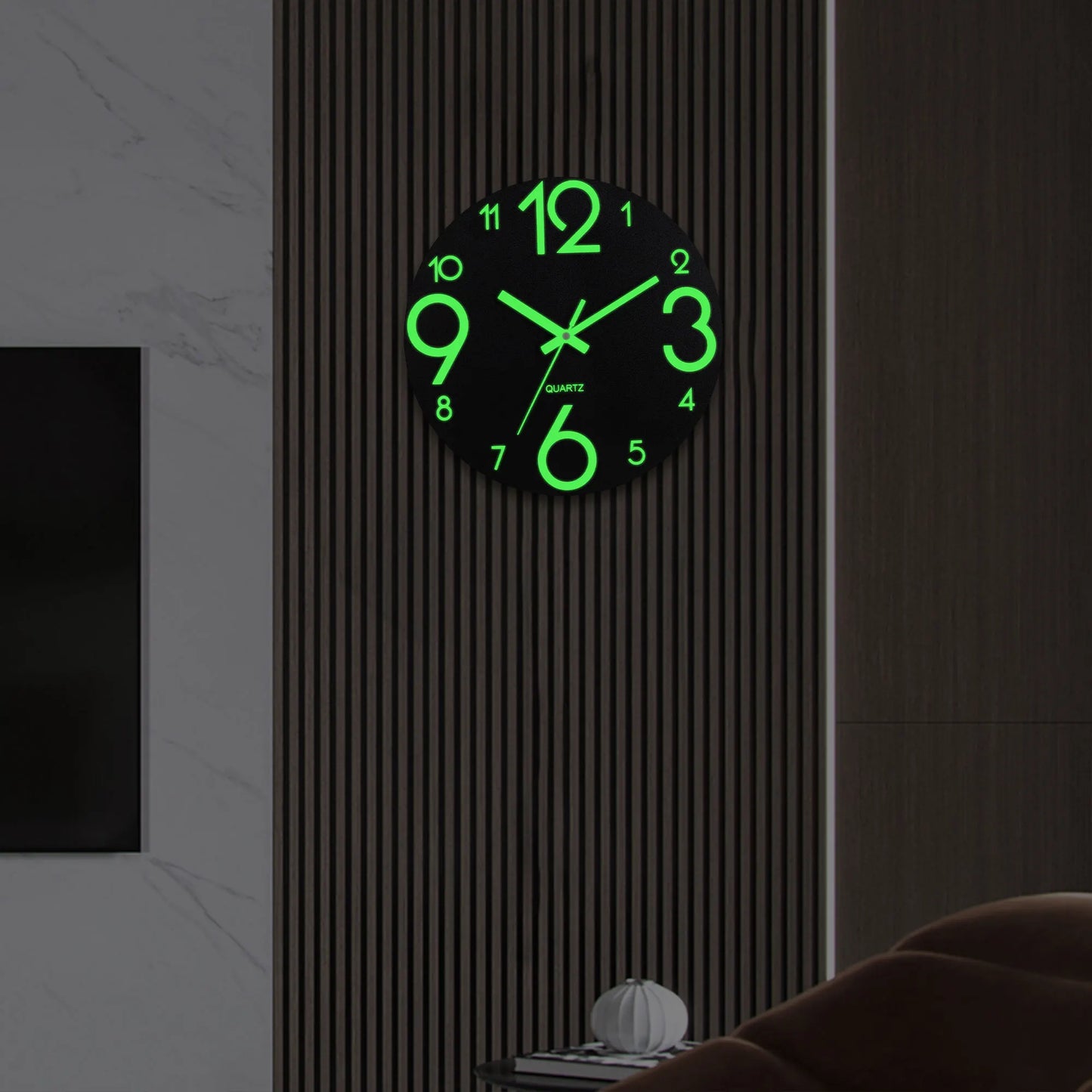 Horloge Murale Originale Ronde  Chiffres Lumineux