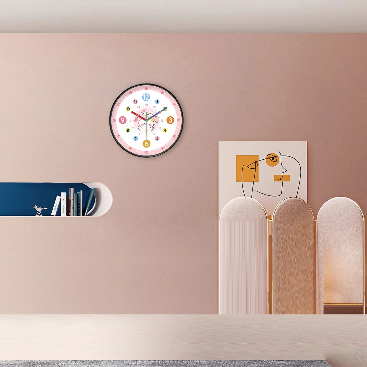 Horloge Enfant  Lapin Rose
