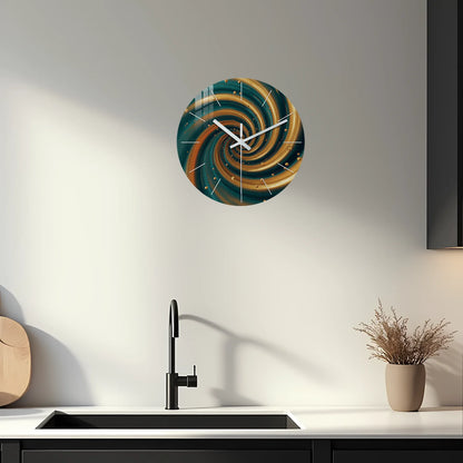 Horloge en Bois Nebula Swirl 
