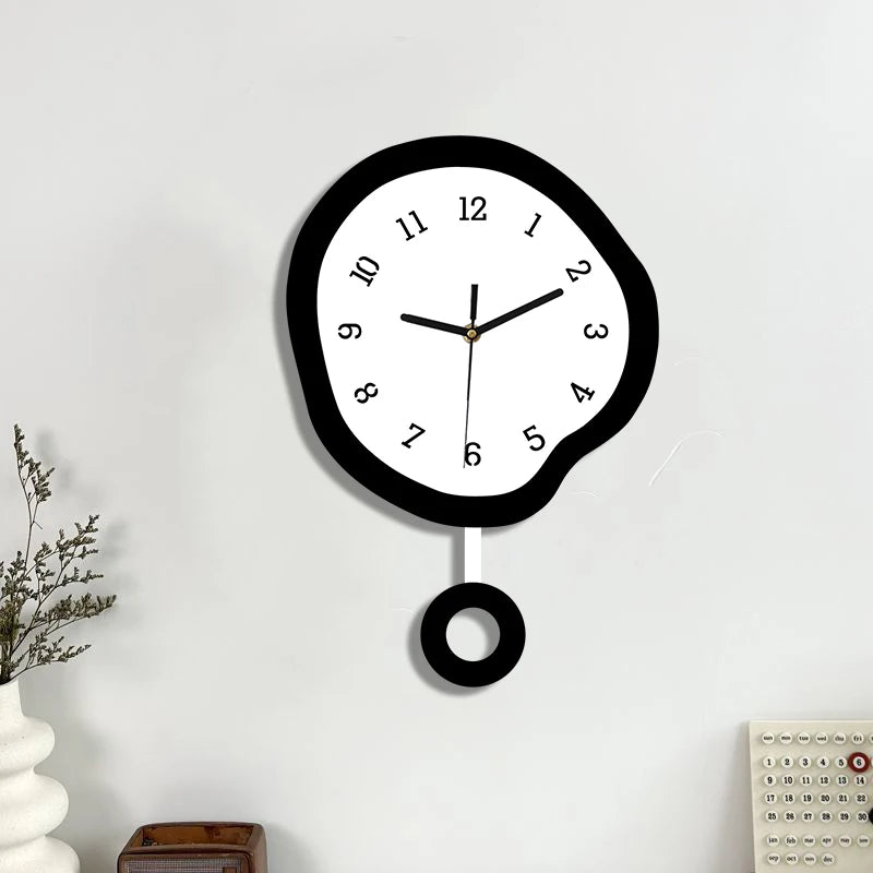 Horloge pendule design creatif abstrait - ambiance decoration creative