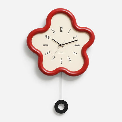 Horloge Pendule Murale Moderne  Forme de Fleur