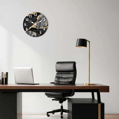 Horloge Murale Effet Marbre - Design Moderne