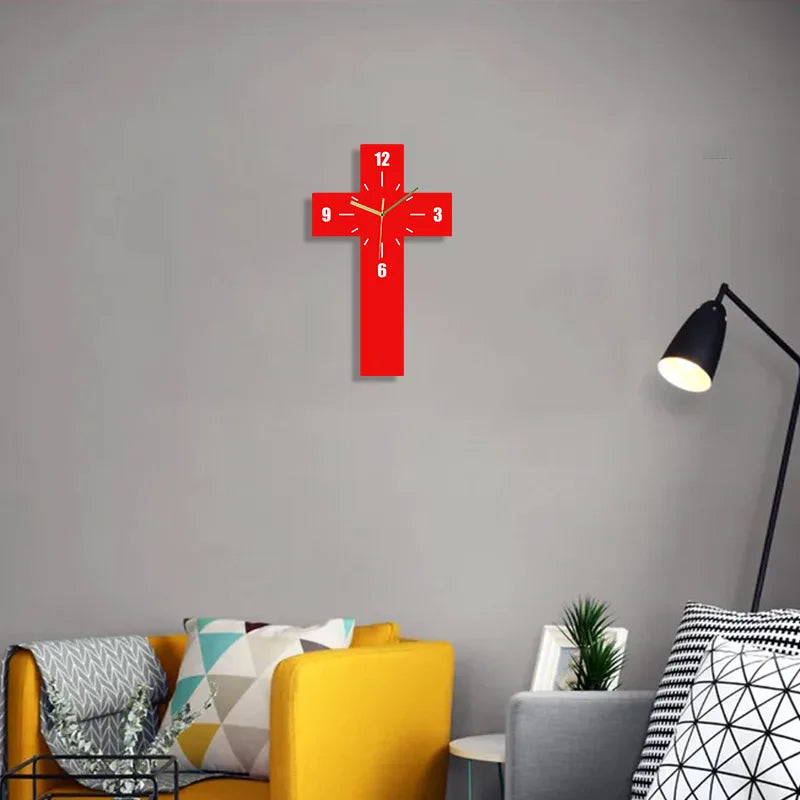Horloge Murale SilencieusePendule Croisée Originale Halloween