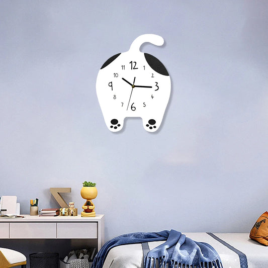 Horloge Chat  Design Mignon Enfant Kitten en Bois