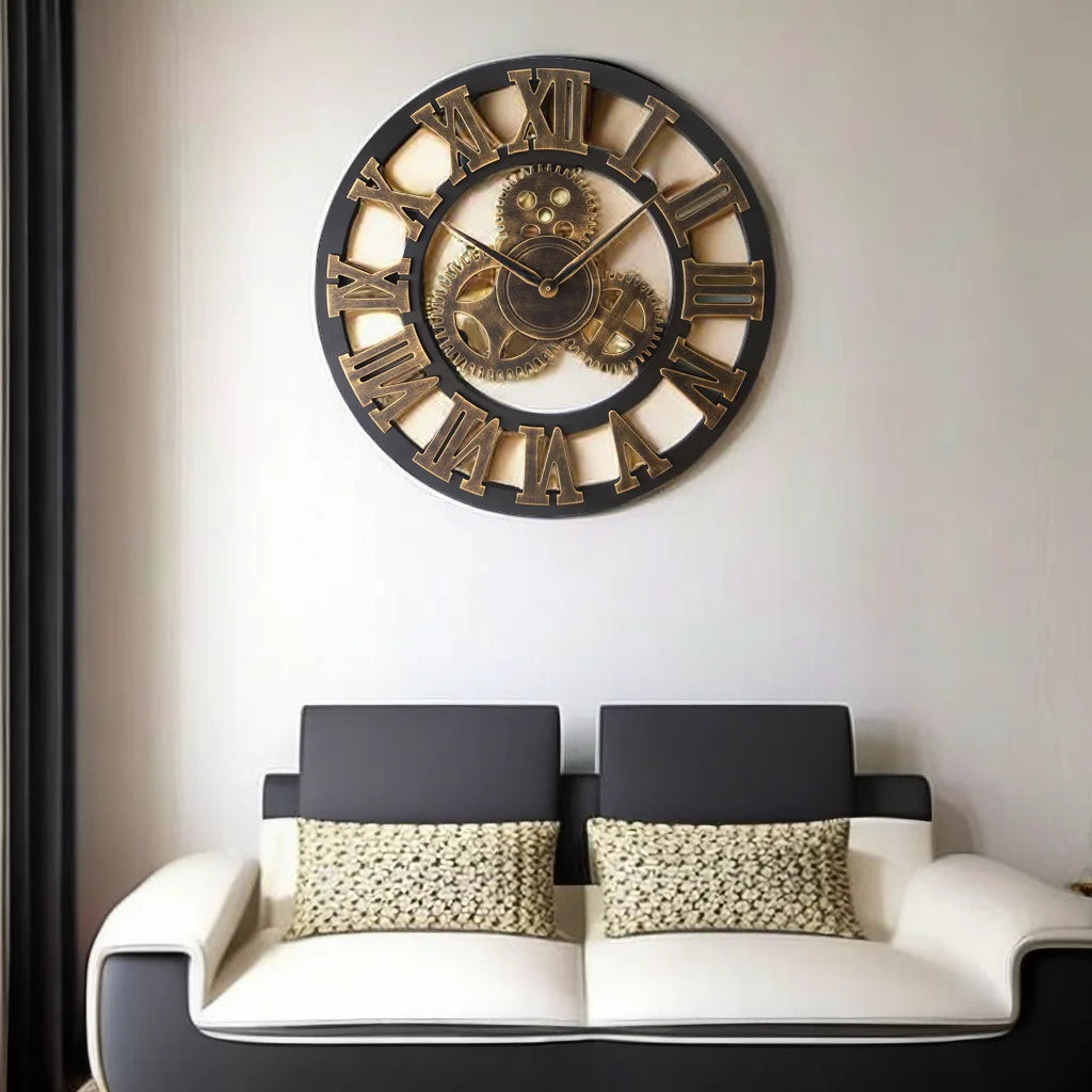 Horloge Engrenage Murale  Style Industriel