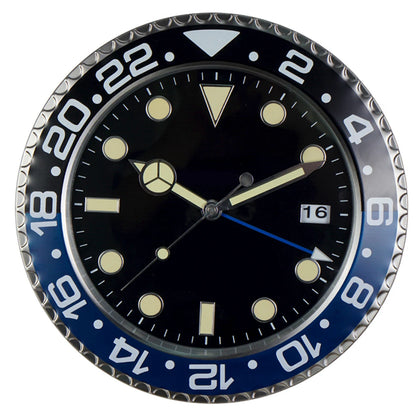 Horloge Murale Métal  Design Fluorescent 33cm Sans Piles