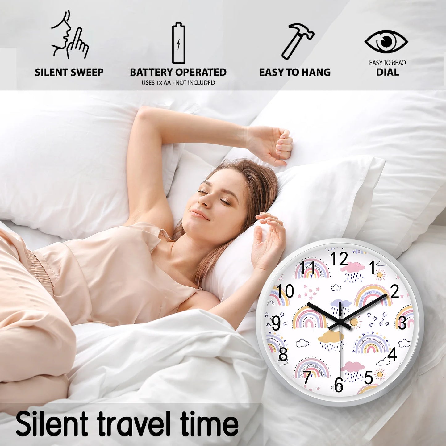 Horloge Enfant  Arcs-en-Ciel