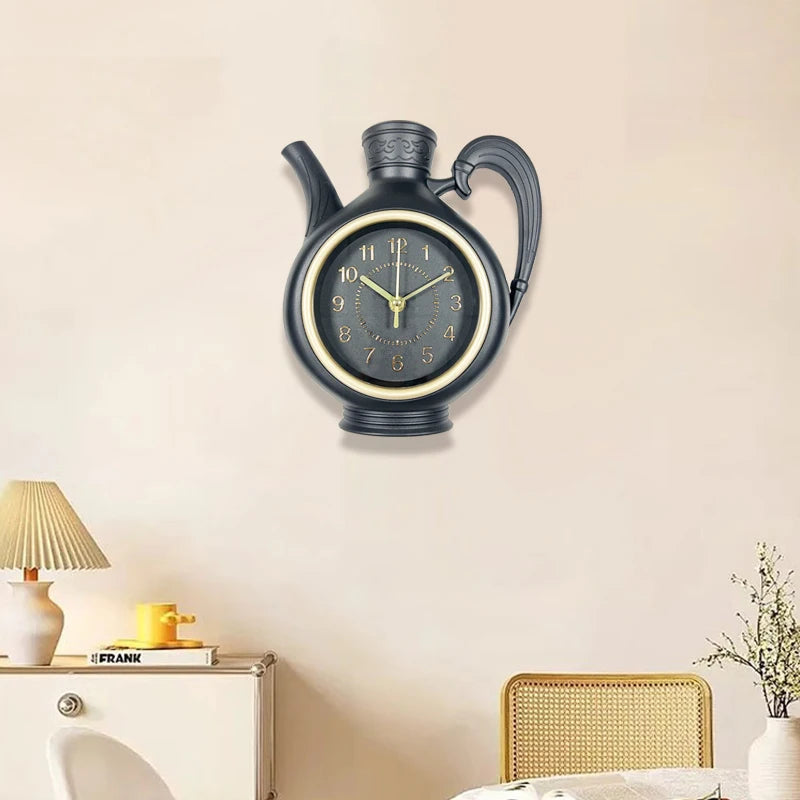 Horloge Murale Originale  Design Théière Déco Cuisine