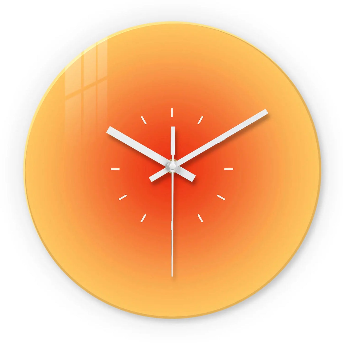 Horloge Murale Design  Dégradé Coloré Verre Trempé