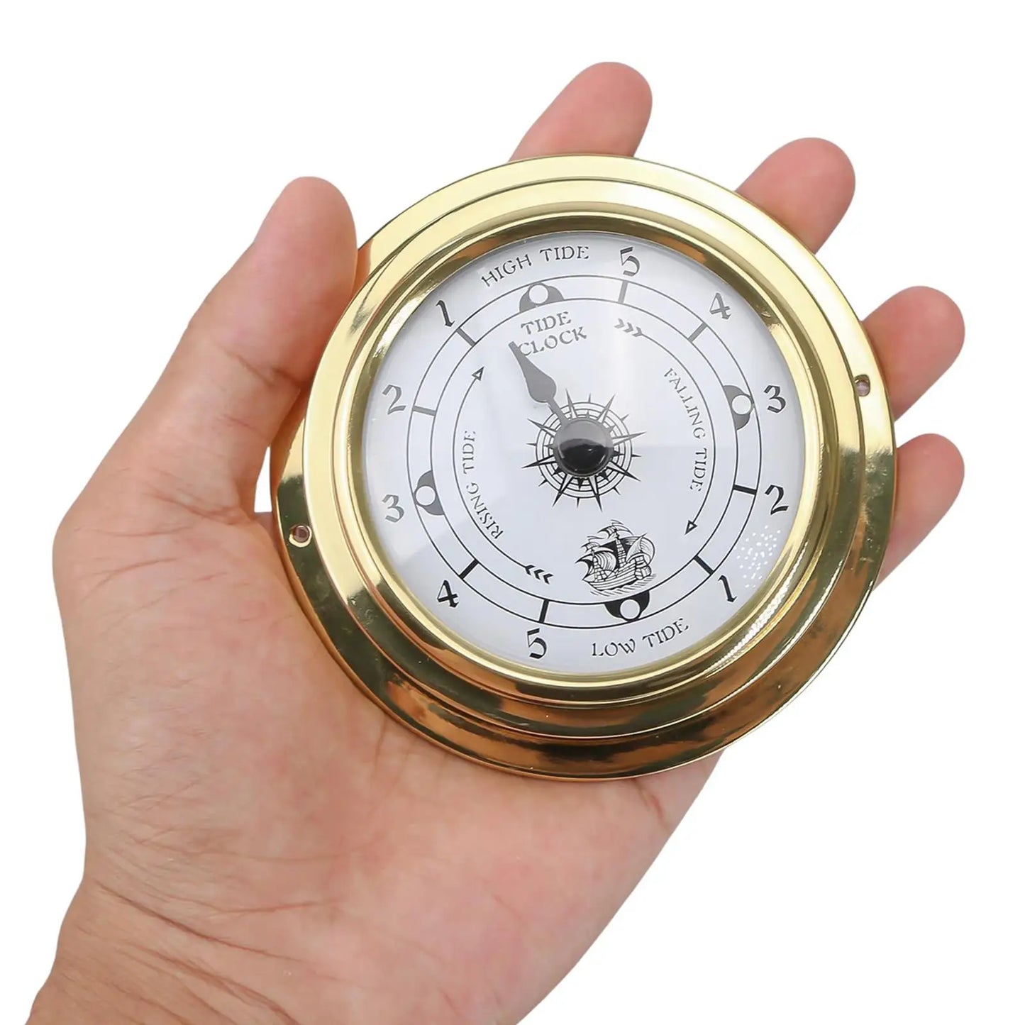 Horloge Murale Nautique  Laiton Précise 98mm Style Maritime