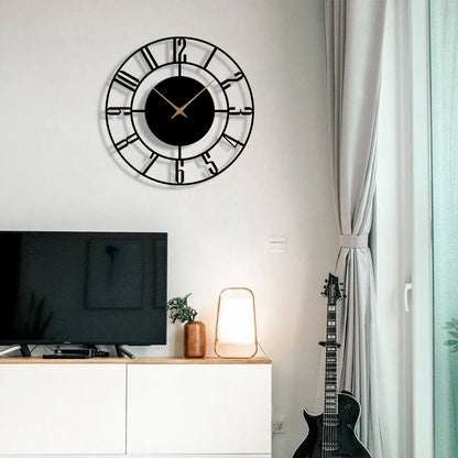 Horloge Murale Design Arabesque Minimaliste Métal 30 cm 