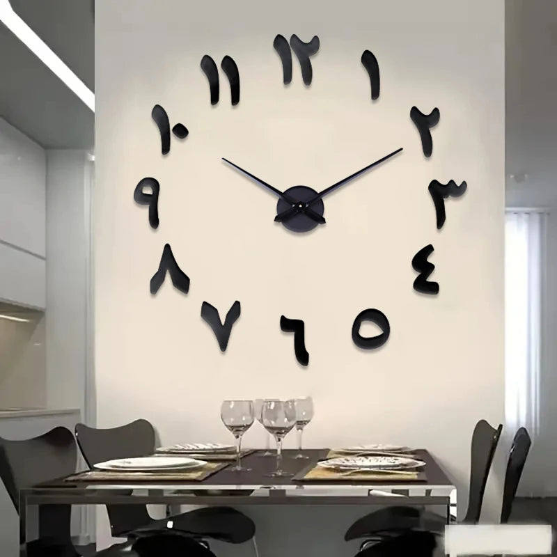 Horloge Murale DesignEffet Miroir - Style Art Déco Numérique