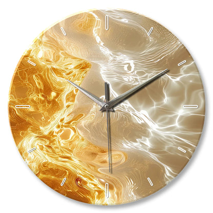 Horloge Murale Design  Art Abstrait Verre Trempé
