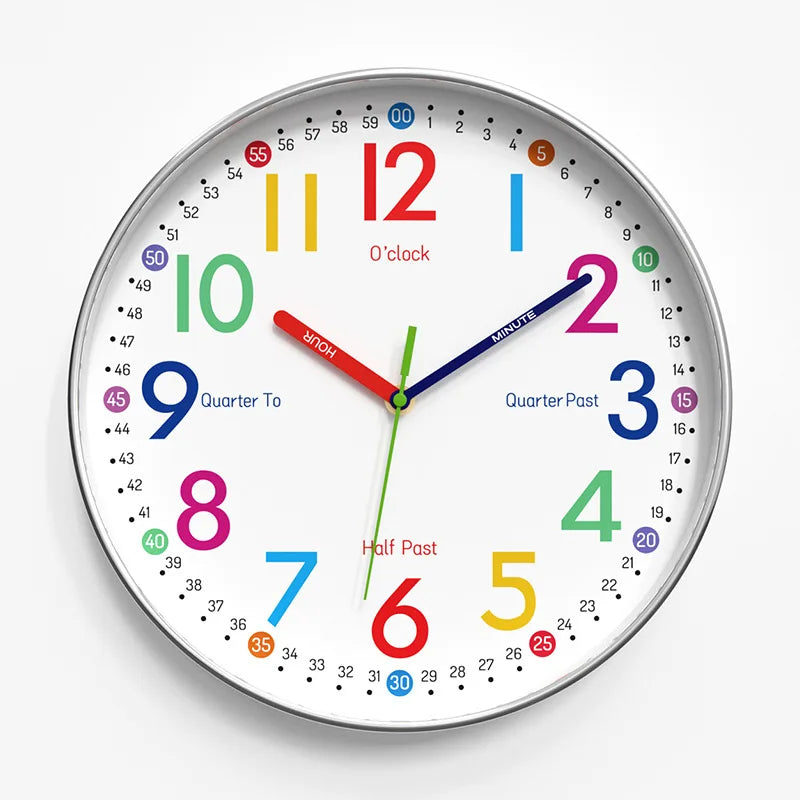 Horloge Murale SilencieuseDesign Enfant Quartz 30cm