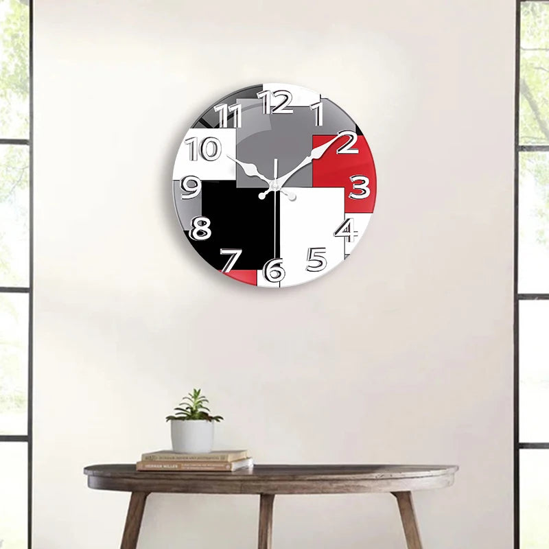 Horloge Murale SilencieuseDesign Bois Style Art Créatif