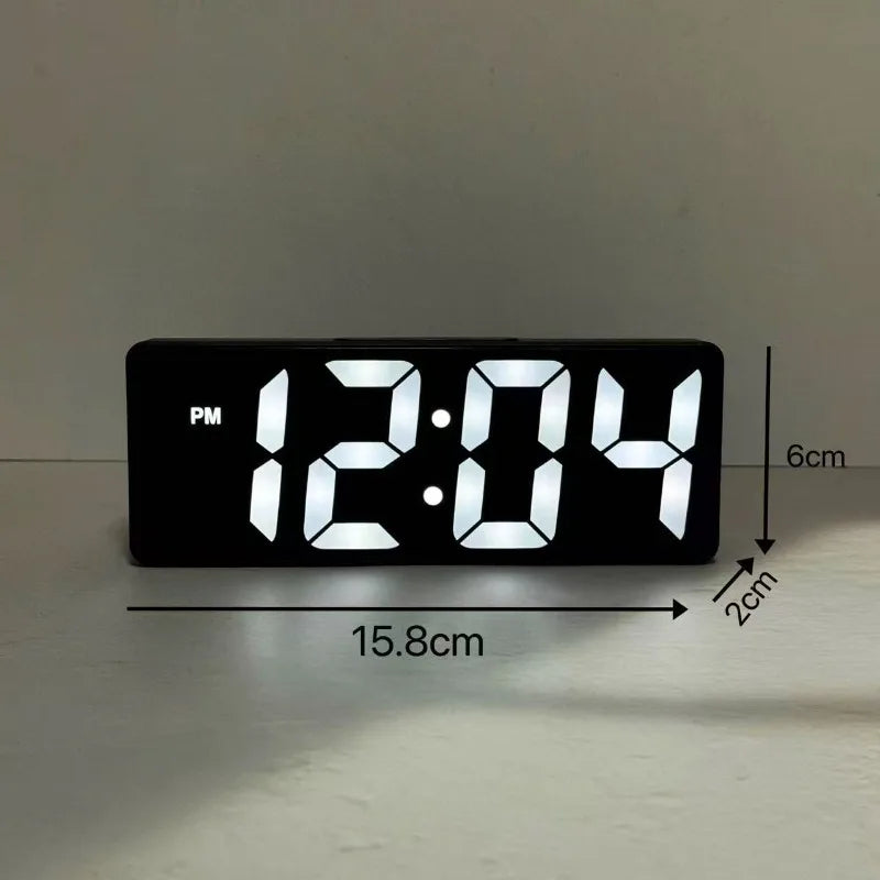 Horloge NumériqueLED Réveil Lumineux avec Affichage Température