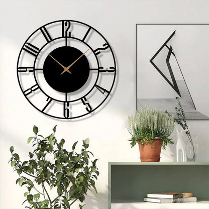 Horloge Murale Design Arabesque Minimaliste Métal 30 cm 